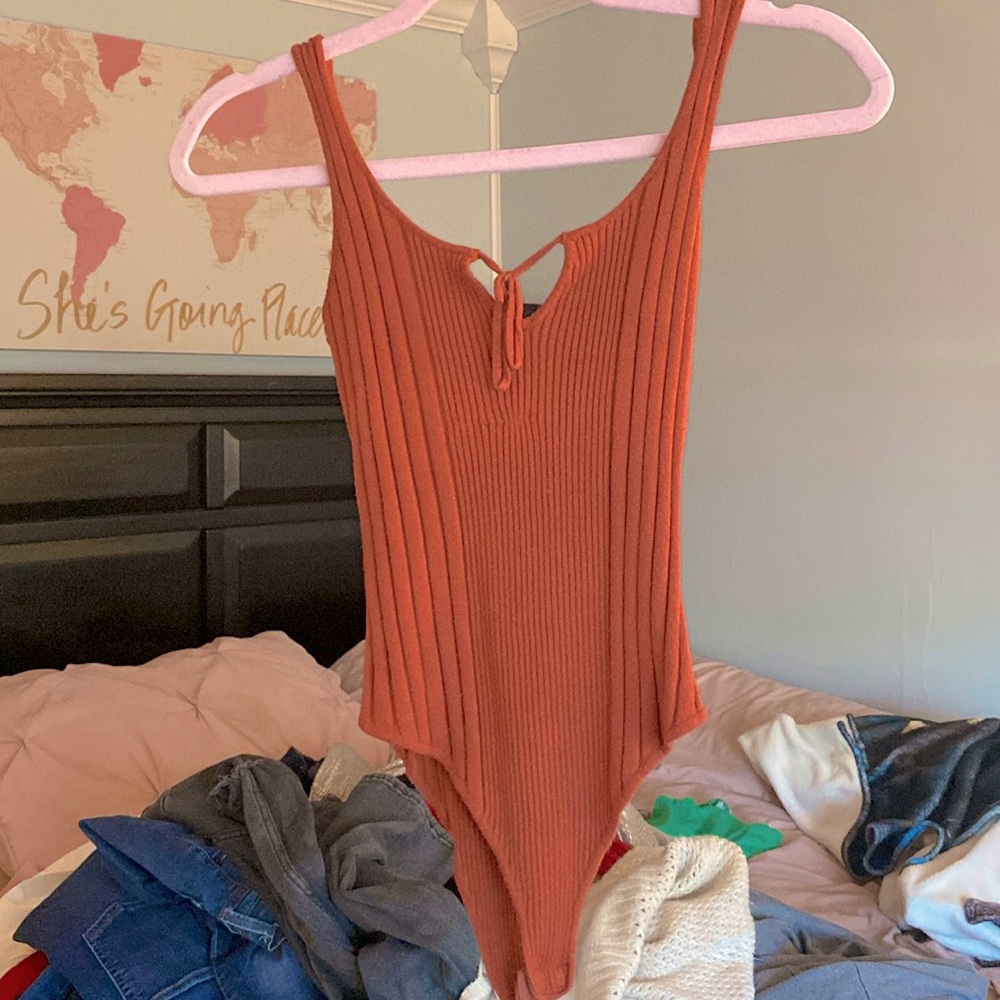 Soho Appeal orange bodysuit tank top